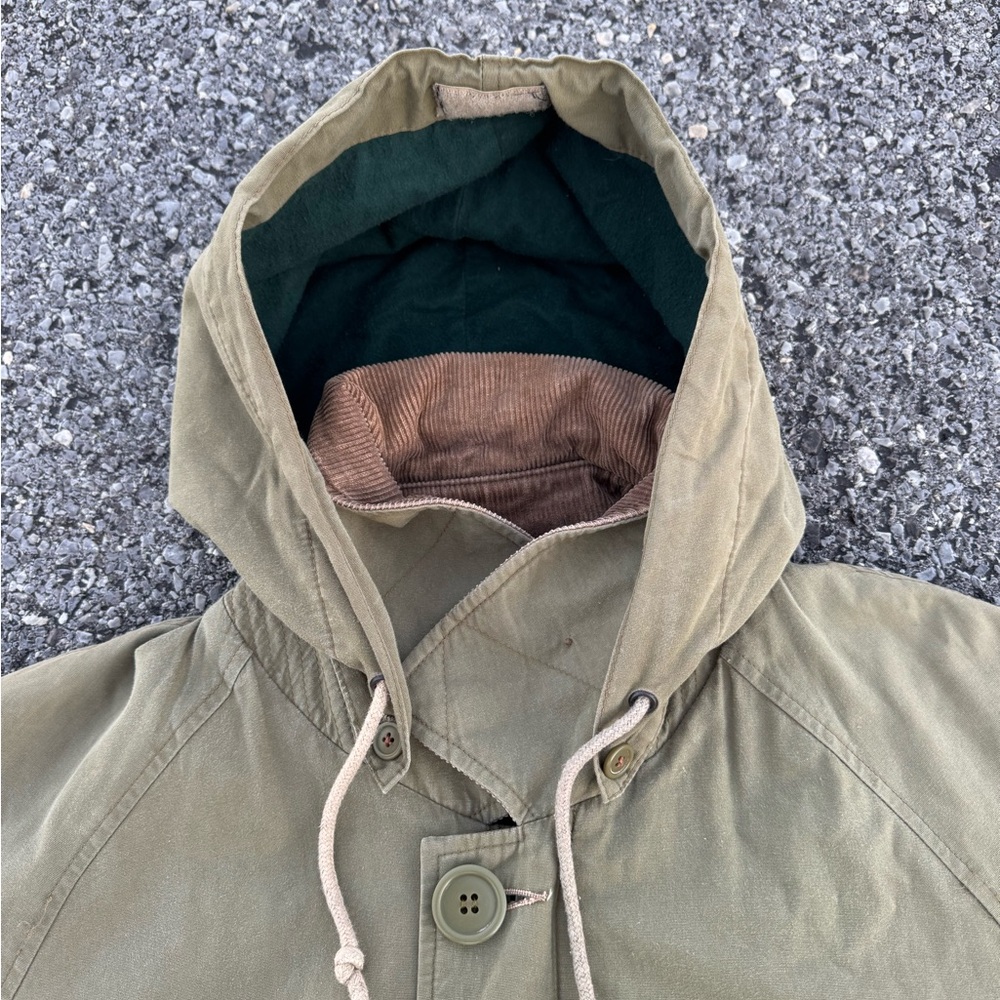Vintage Calvin Klein Hunting Field Jacket Corduroy Collar Hooded Mens Size 40 XL - Picture 8 of 16
